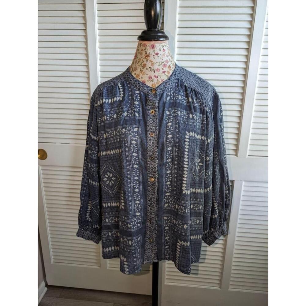 Johnny Was linen blouse